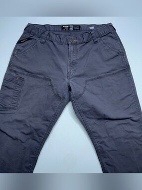 Ariat Rebar M4 Tough Double Front Work Pant Mens 36x30 Relaxed Straight Gray